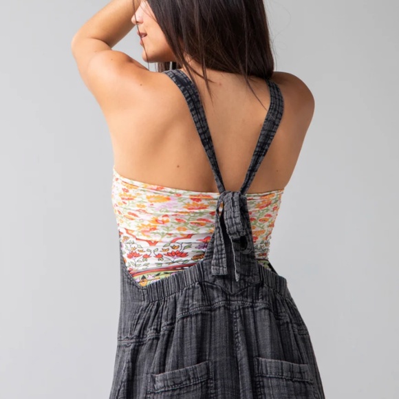 Free People Women's Dakota Cotton Tie Overall -  Black - Medium - Gently Worn - Picture 2 of 6